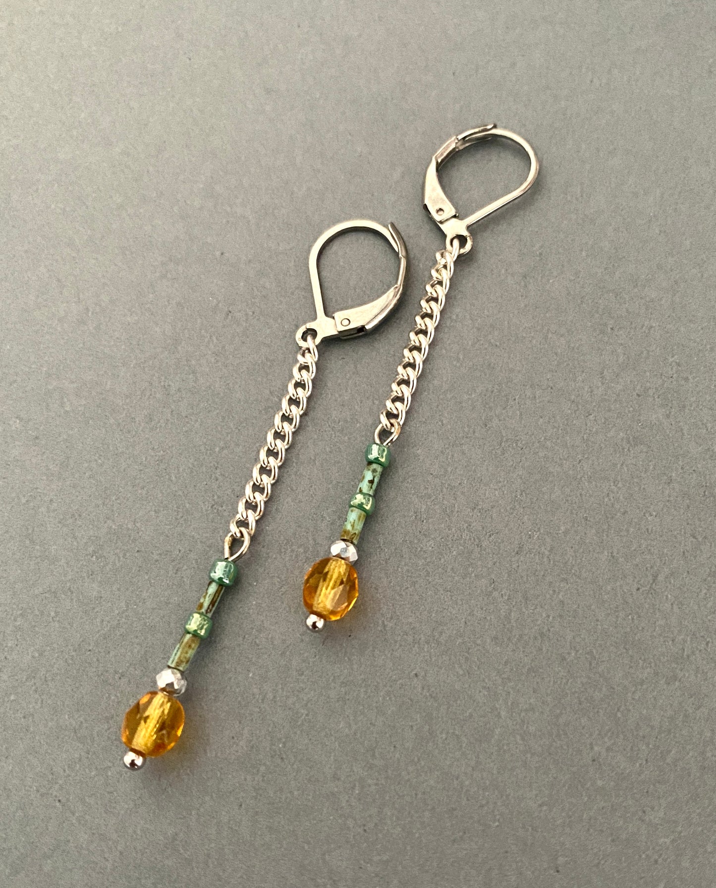Rain drop dangle earrings