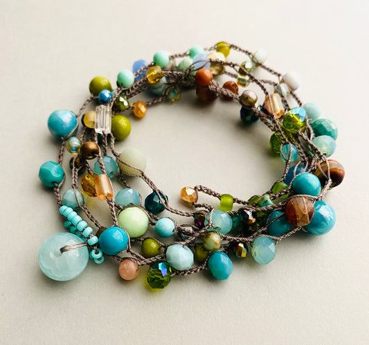 Terra blue mix necklace